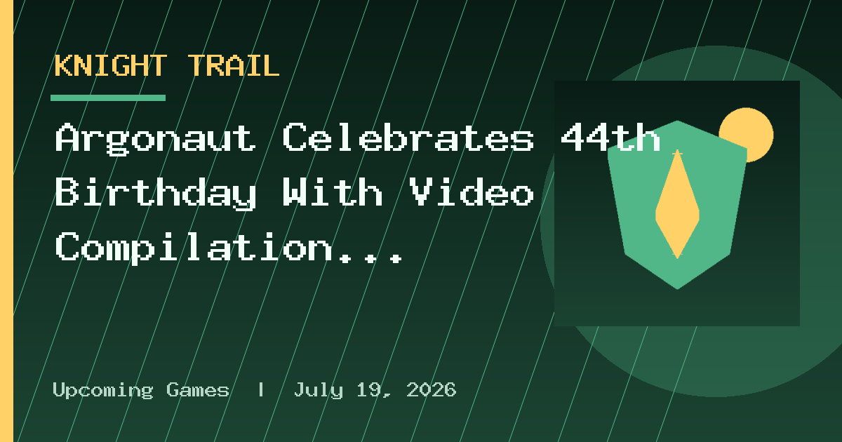 Argonaut Celebrates 44th Birthday With Video Compilation Of Generation-Spanning