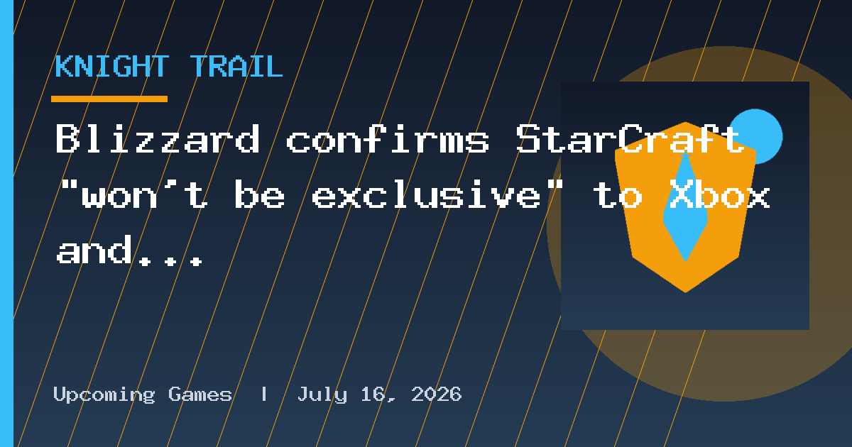 Blizzard confirms StarCraft "won't be exclusive" to Xbox and refuses