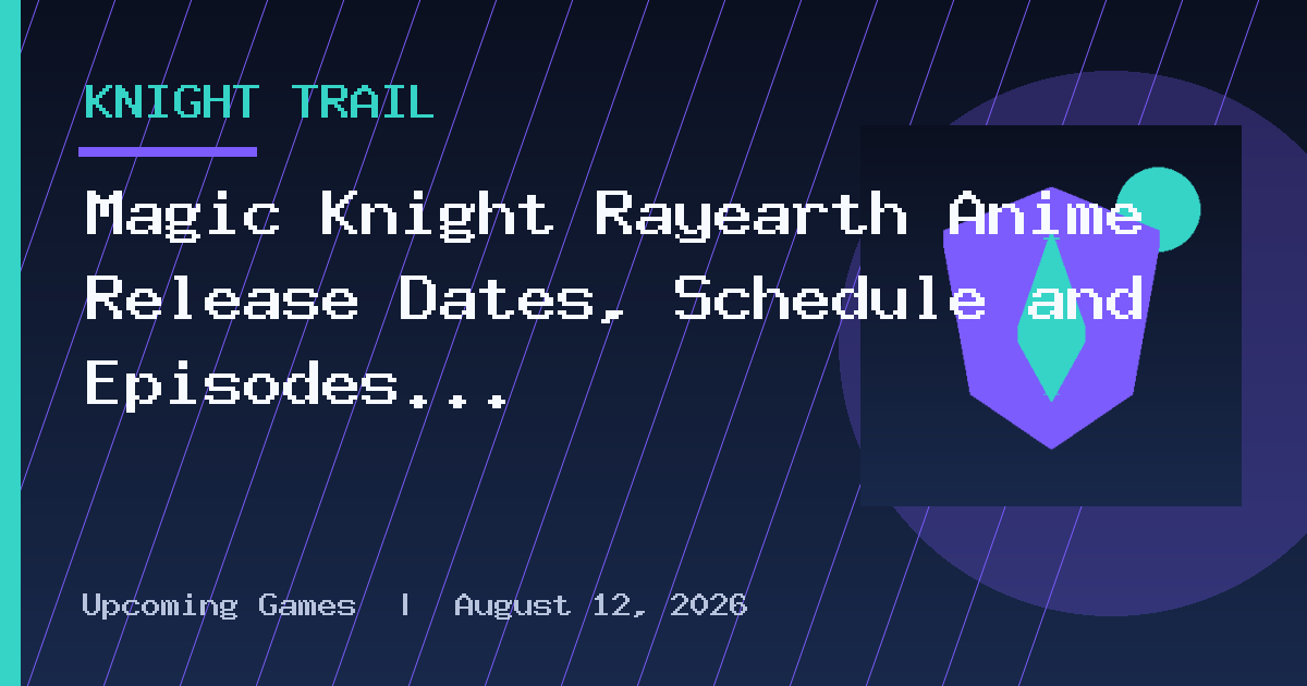 Magic Knight Rayearth Anime Release Dates, Schedule and Episodes